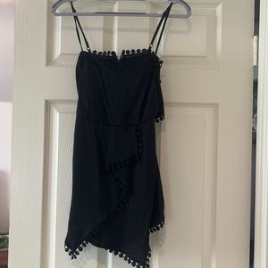 Black romper with tie in the back